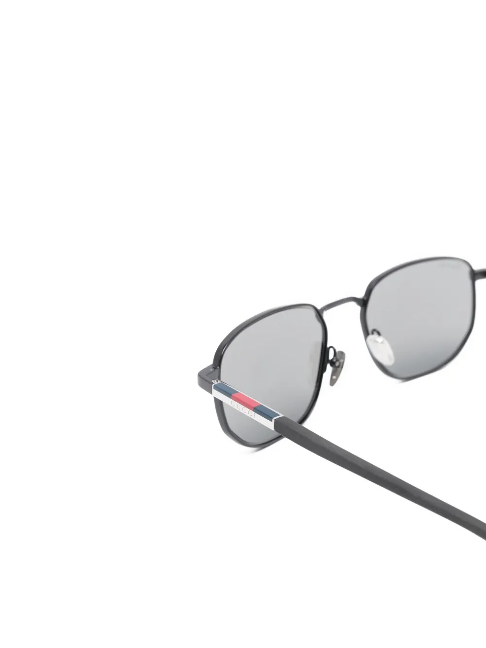 Gucci Eyewear Zonnebril met vierkant montuur Zwart