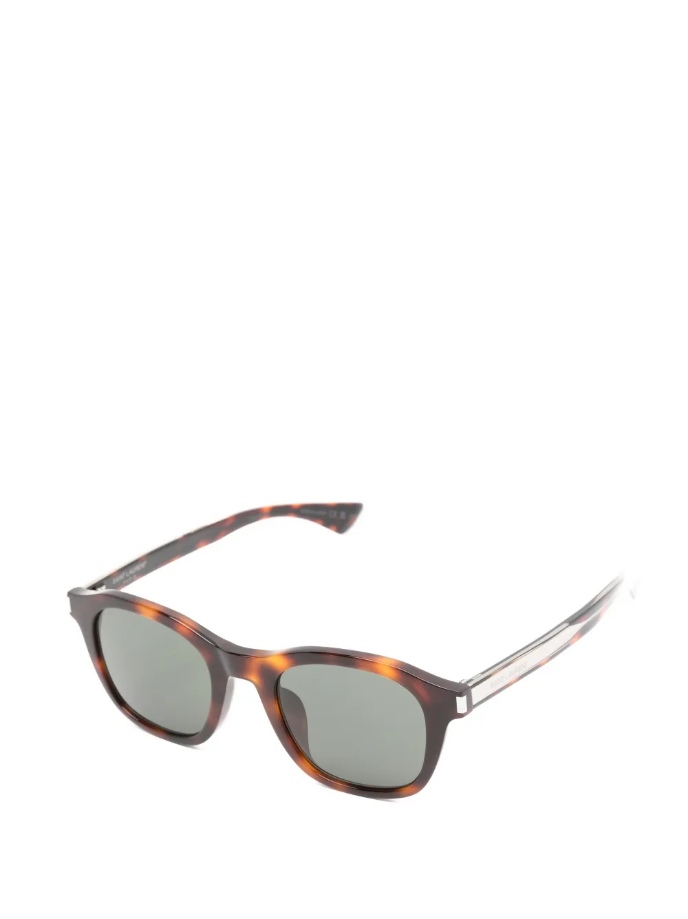 Saint Laurent Eyewear Zonnebril met schildpadschild-design Bruin