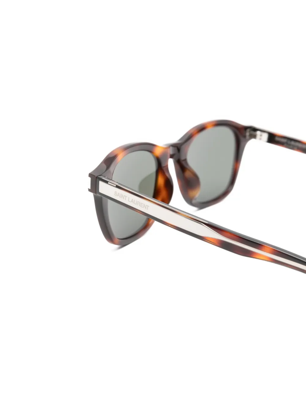 Saint Laurent Eyewear Zonnebril met schildpadschild-design Bruin
