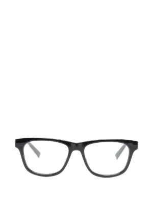 Gucci Eyewear ウェブストライプ スクエアメガネフレーム | ブラック 