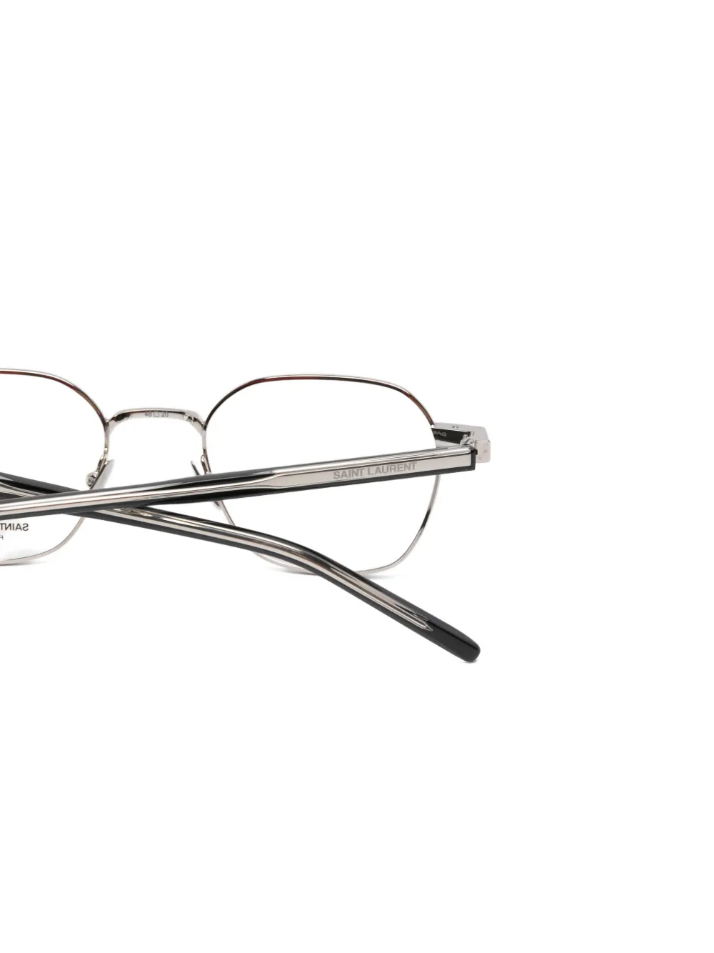 Saint Laurent Eyewear Bril met geometrisch montuur Zilver