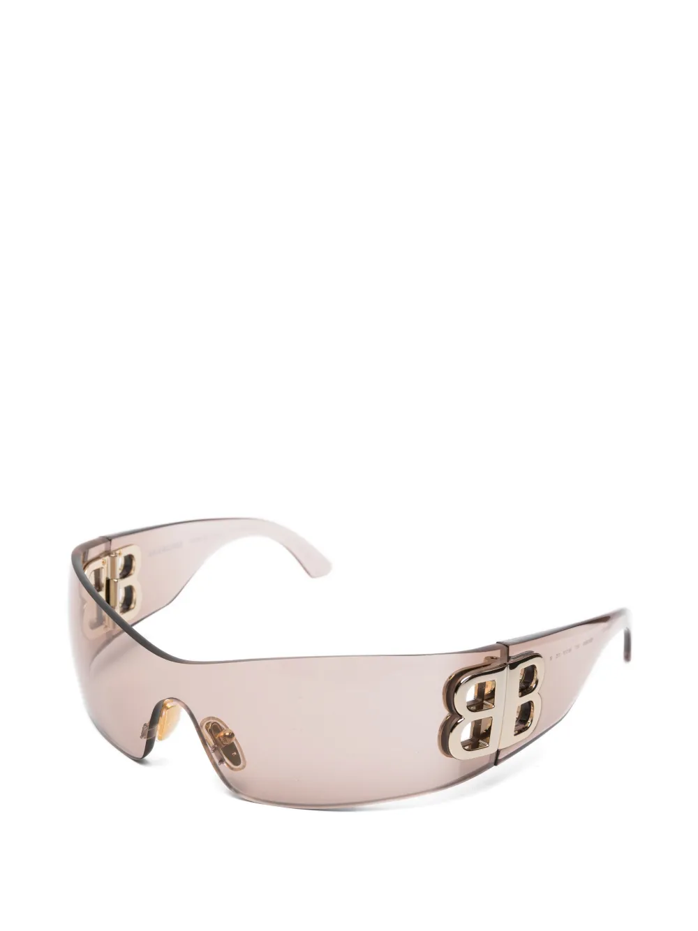 Balenciaga Eyewear Zonnebril met logodetail Bruin