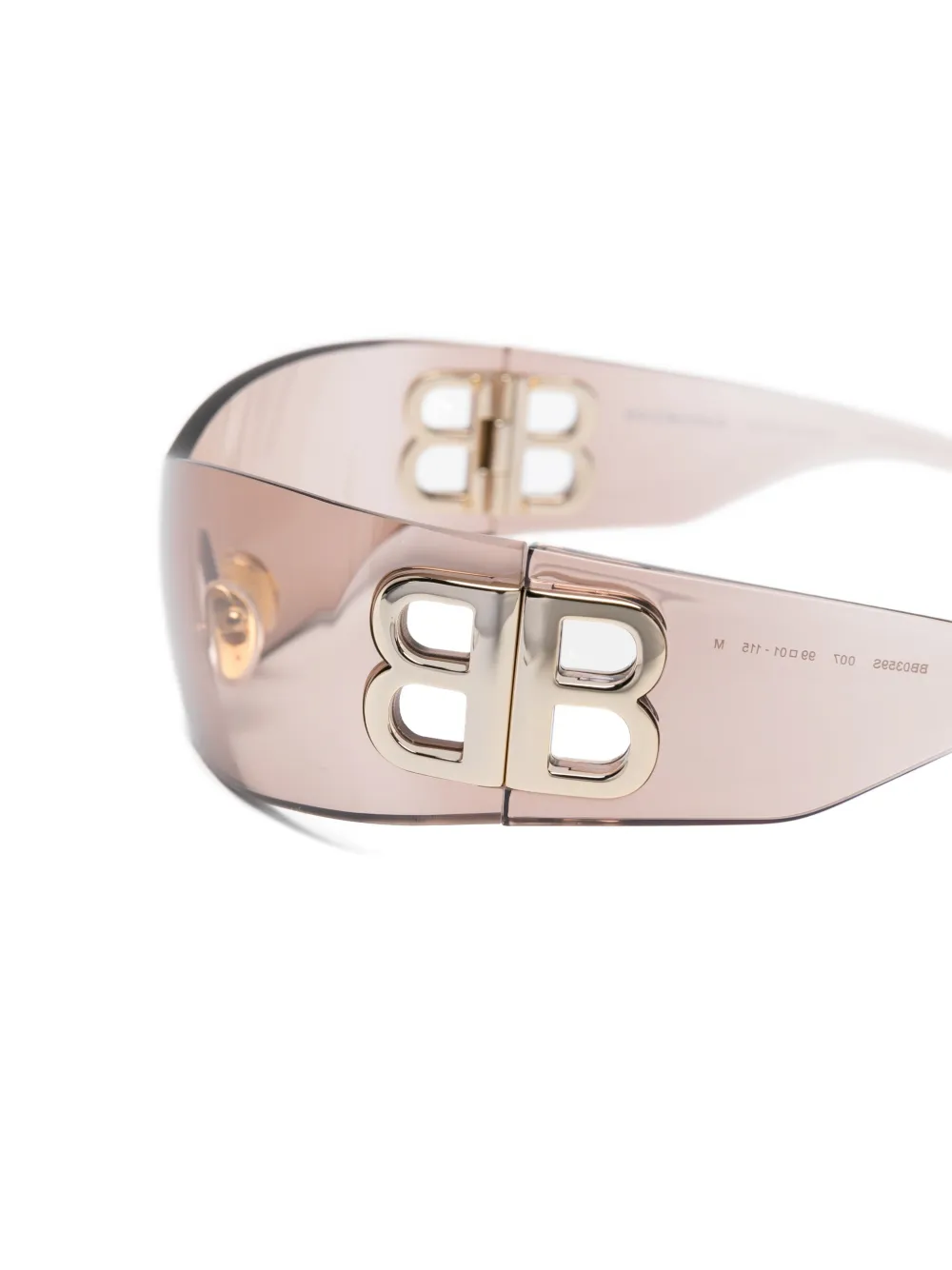 Balenciaga Eyewear Zonnebril met logodetail Bruin