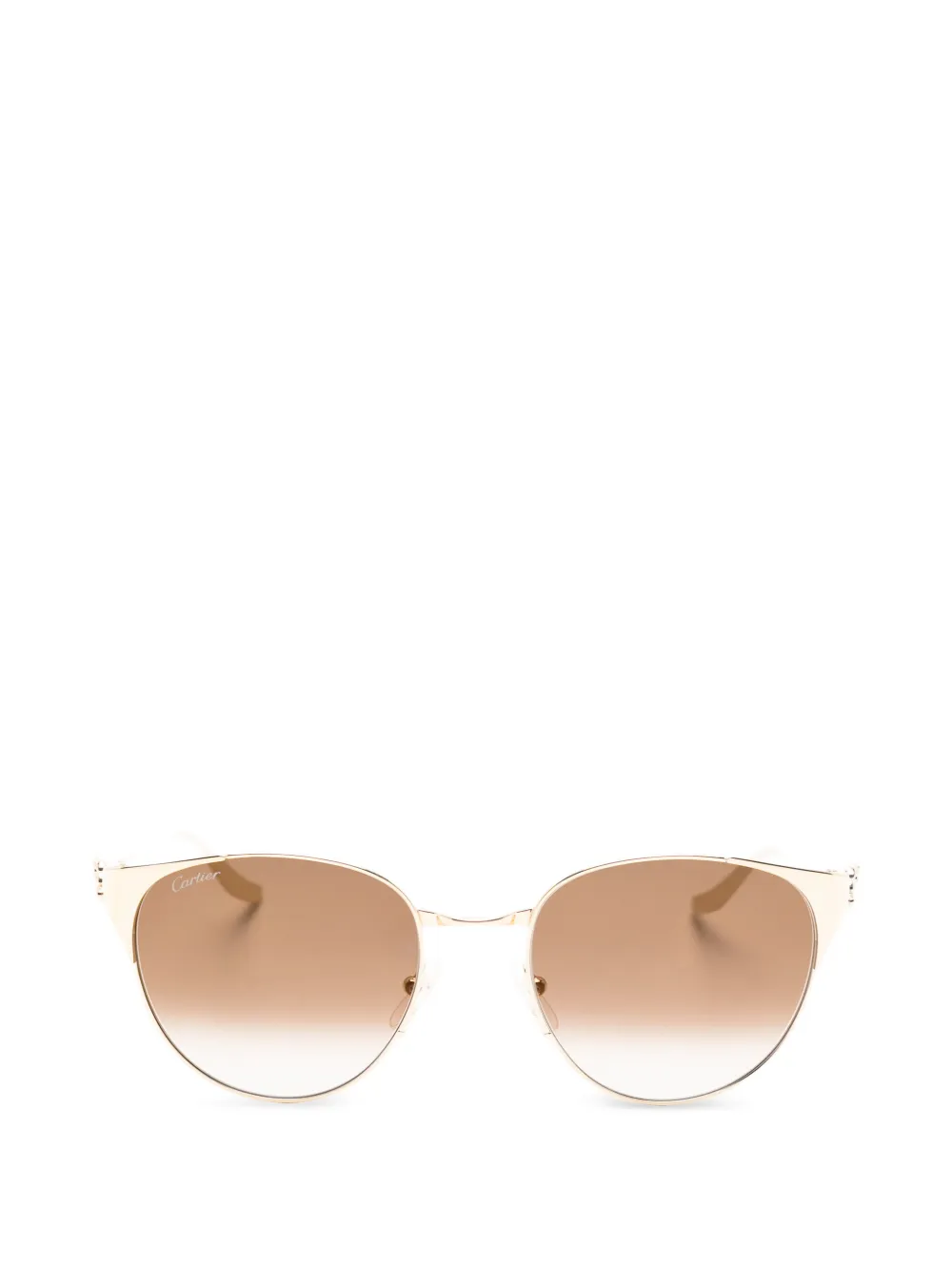 Cartier Eyewear Klassische Cat-Eye-Sonnenbrille - Gold