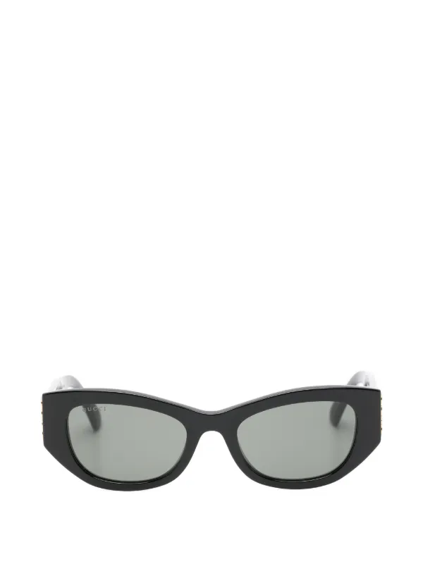 Gucci Eyewear ジオメトリック サングラス | ブラック | FARFETCH JP