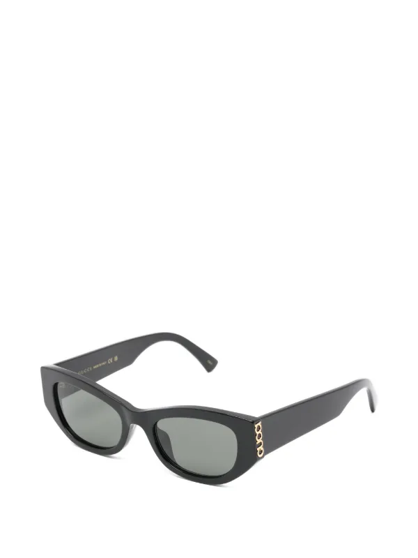 Gucci Eyewear ジオメトリック サングラス | ブラック | FARFETCH JP