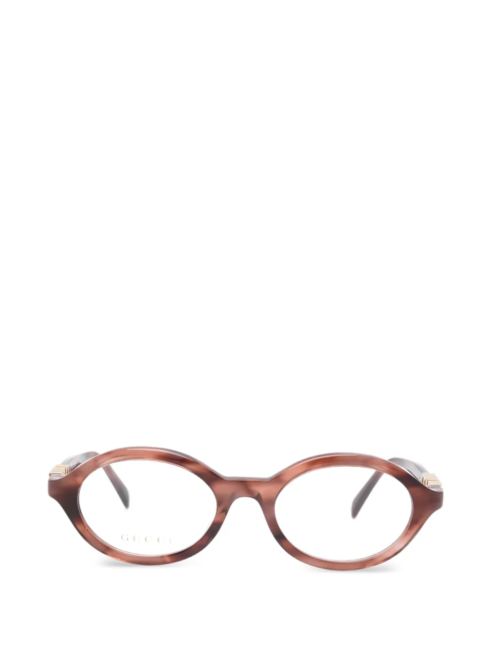Gucci Eyewear oval-frame glasses - Marrone