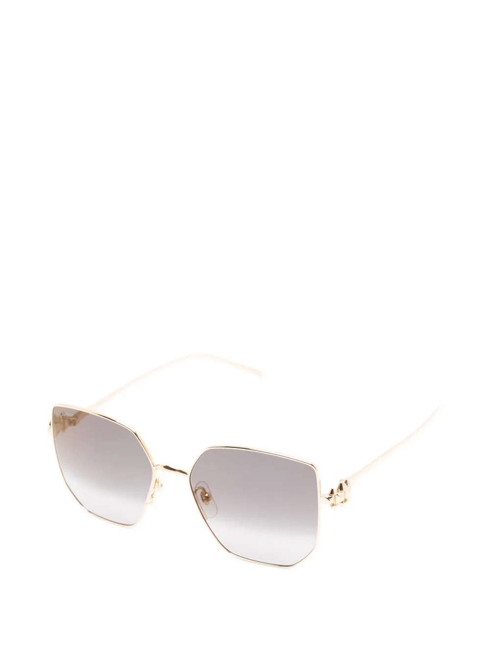  Cartier Eyewear Square-frame Sunglasses - Gold 