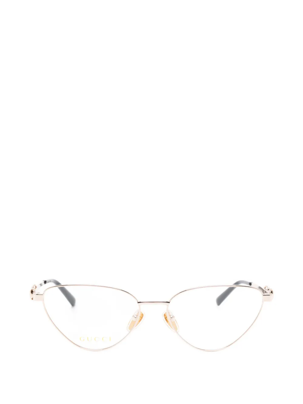 Gucci Eyewear horsebit cat-eye glasses - Oro