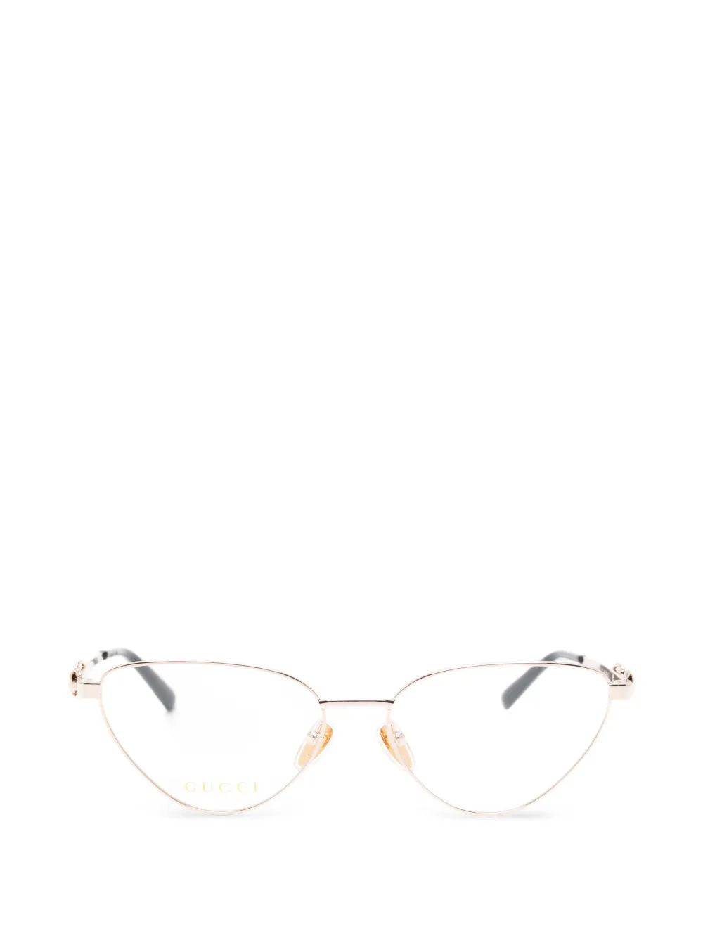 Gucci Eyewear horsebit cat-eye glasses - Oro