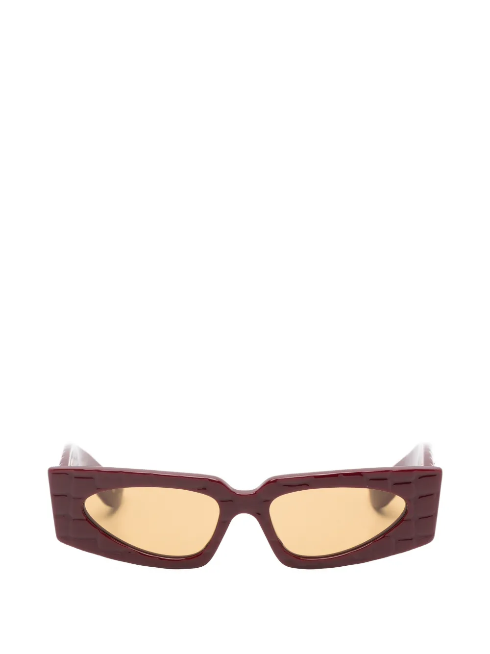 VALENTINO GARAVANI EYEWEAR VLogo rectangle-frame sunglasses - Rosso