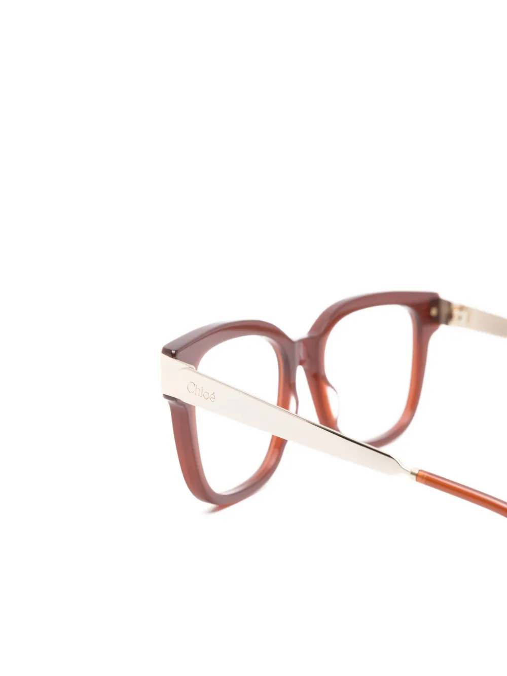  Chloé Eyewear Square-frame Glasses - Brown 