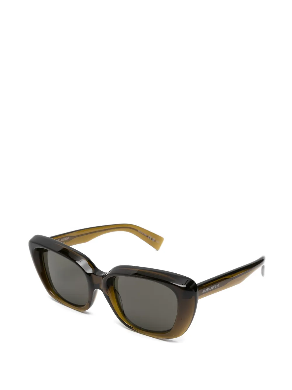 Saint Laurent Eyewear Zonnebril met vierkant montuur Groen