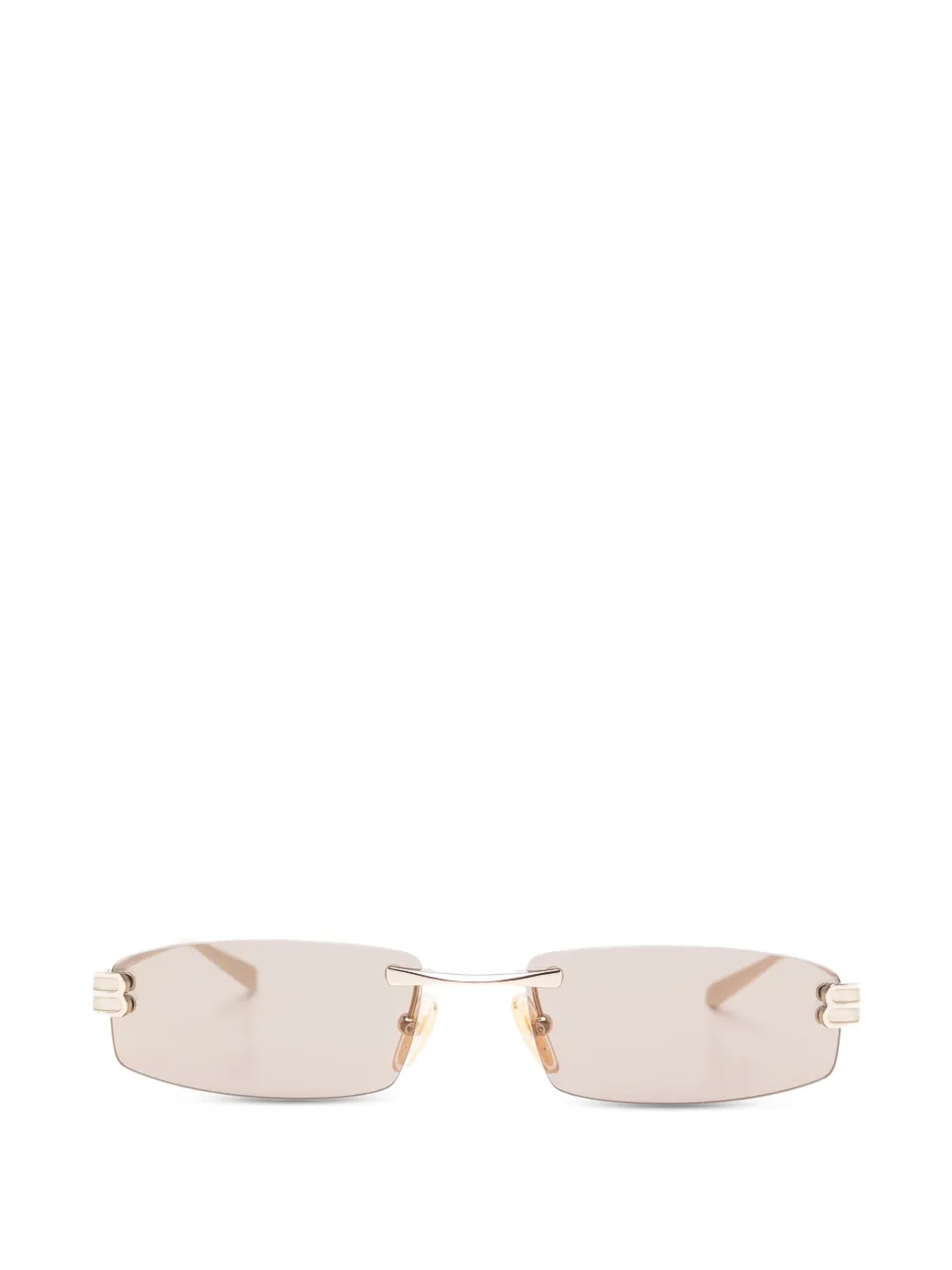 Balenciaga Eyewear Occhiali da sole squadrati con montatura a giorno - Oro