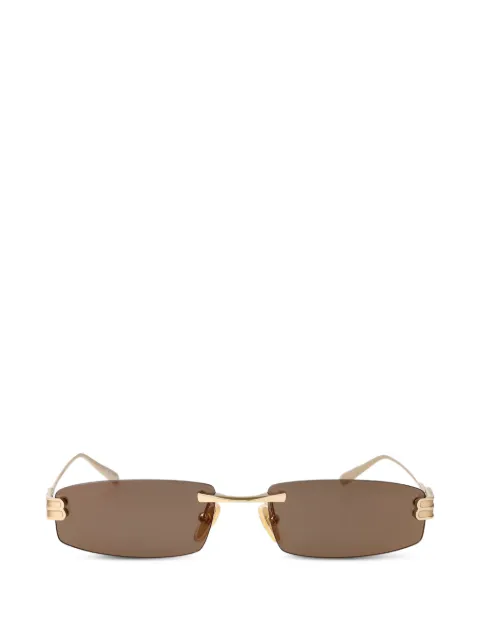 Balenciaga Eyewear Óculos de sol retangular sem aro