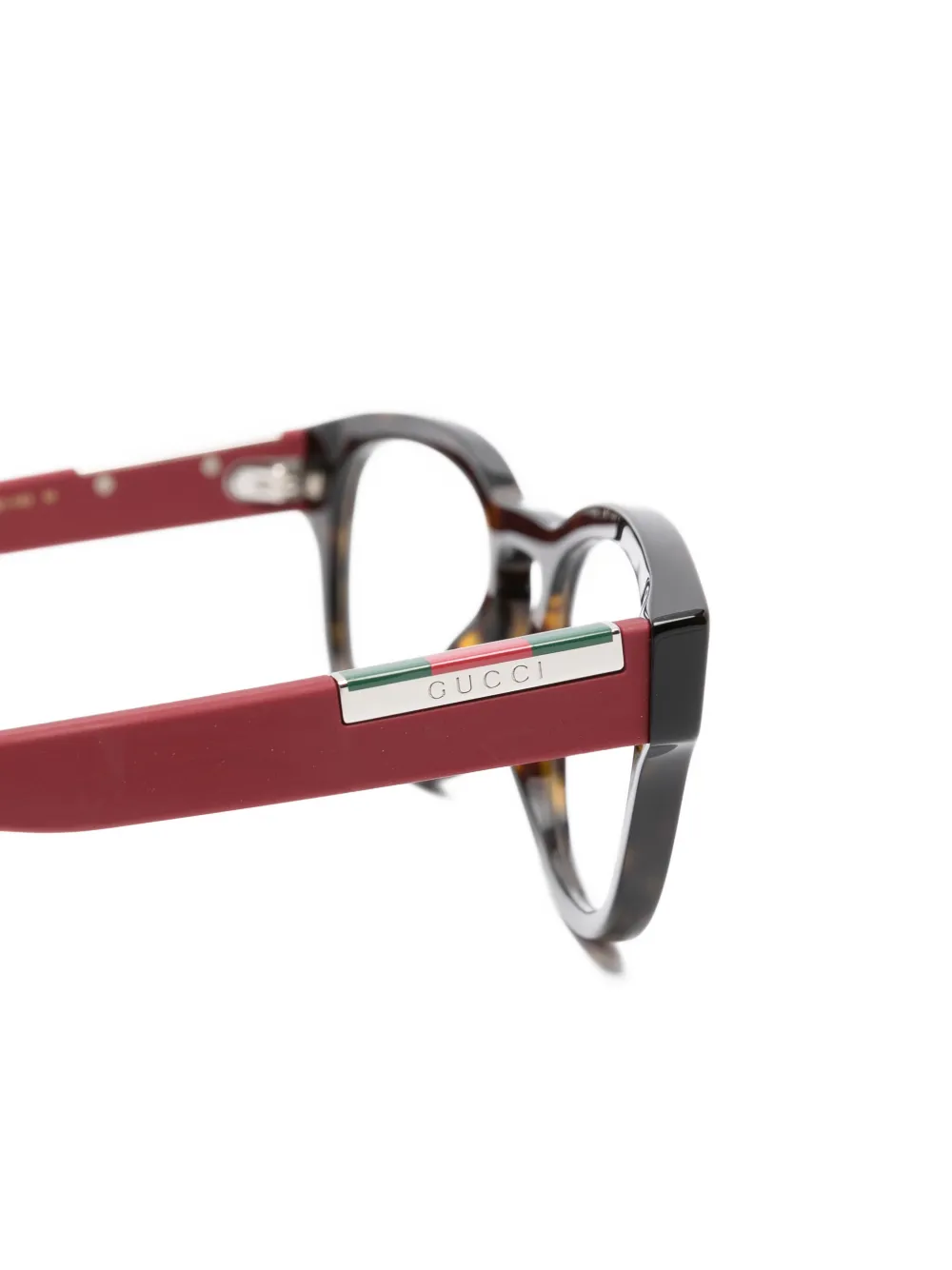  Gucci Eyewear Square Frame Glasses - Brown 
