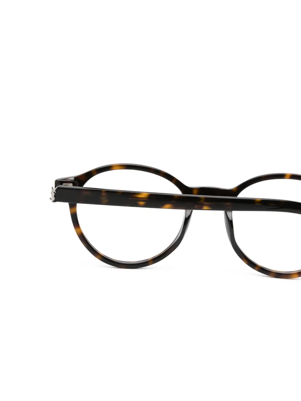 Saint Laurent Eyewear Bril met rond montuur Bruin
