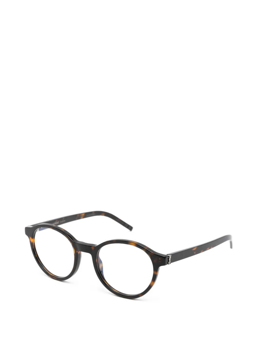 Saint Laurent Eyewear Bril met rond montuur Bruin
