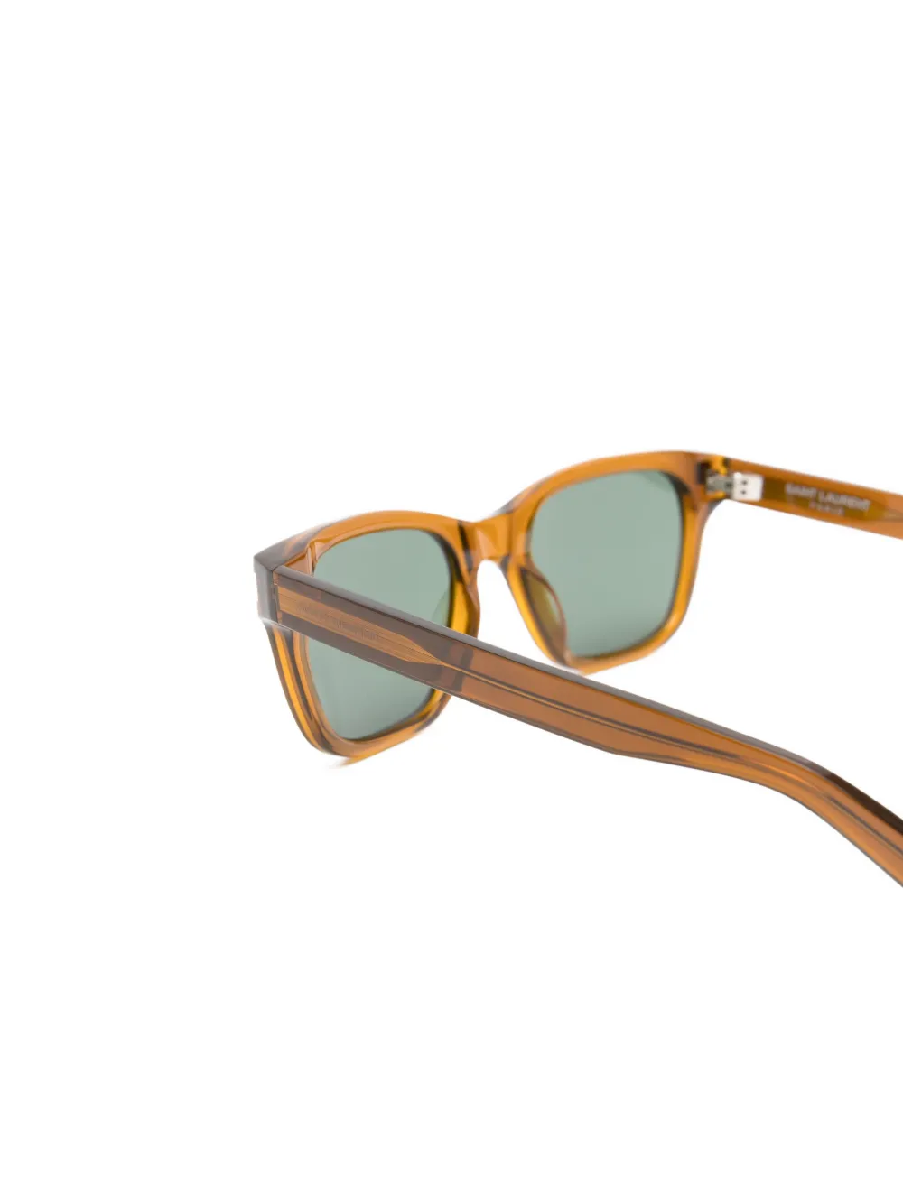 Saint Laurent Eyewear Zonnebril met rechthoekig montuur Bruin