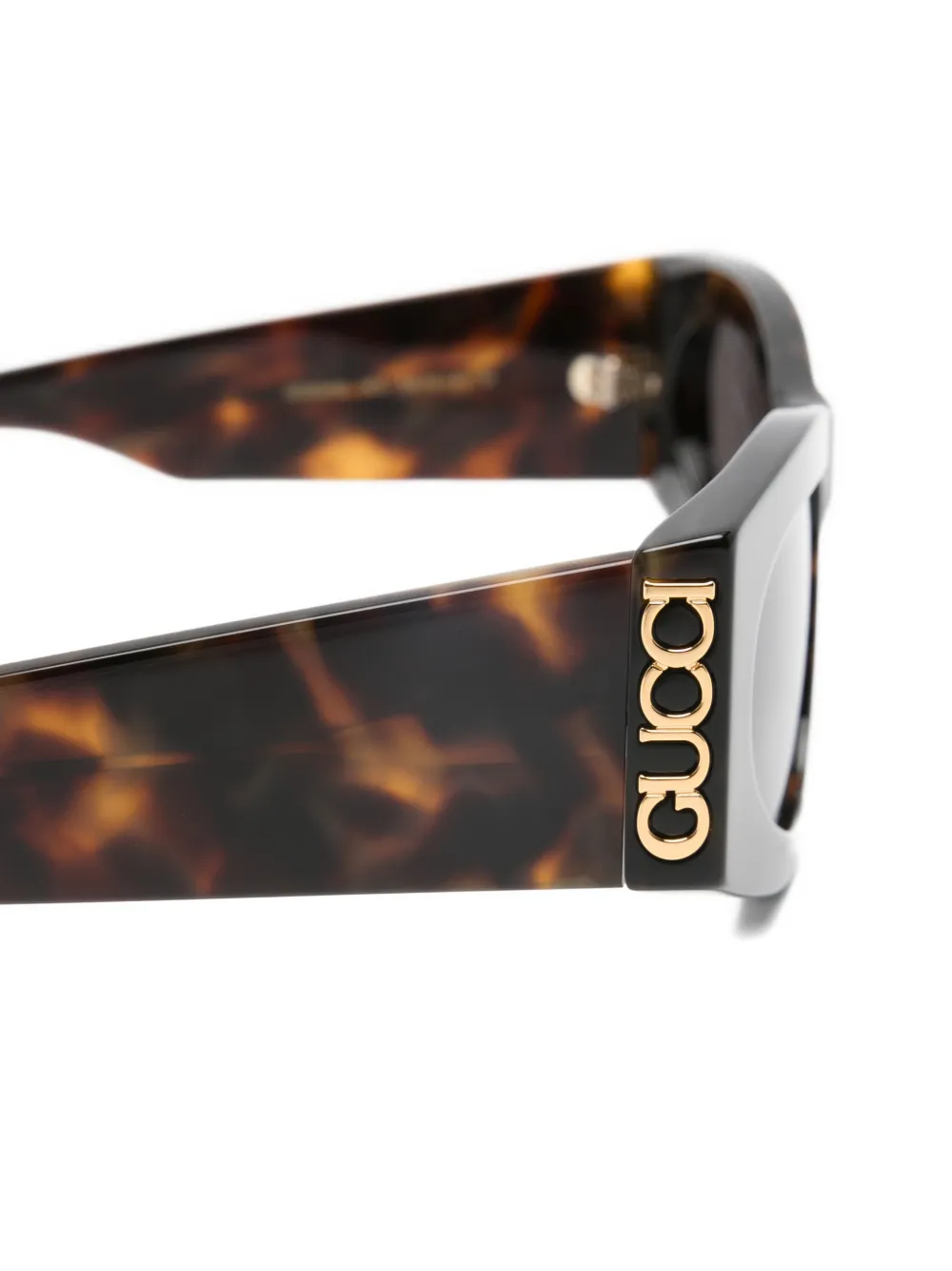Gucci Eyewear Zonnebril met geometrisch montuur Bruin