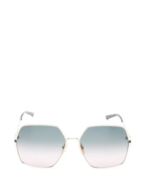 Gucci Eyewear geometric-frame logo-detail sunglasses