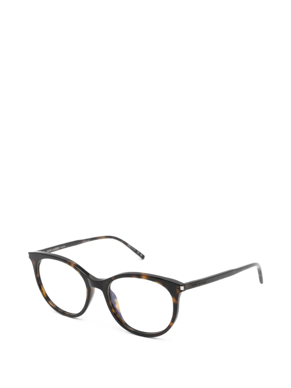 Saint Laurent Eyewear Bril met rond montuur Bruin