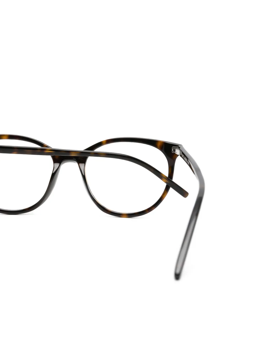 Saint Laurent Eyewear Bril met rond montuur Bruin