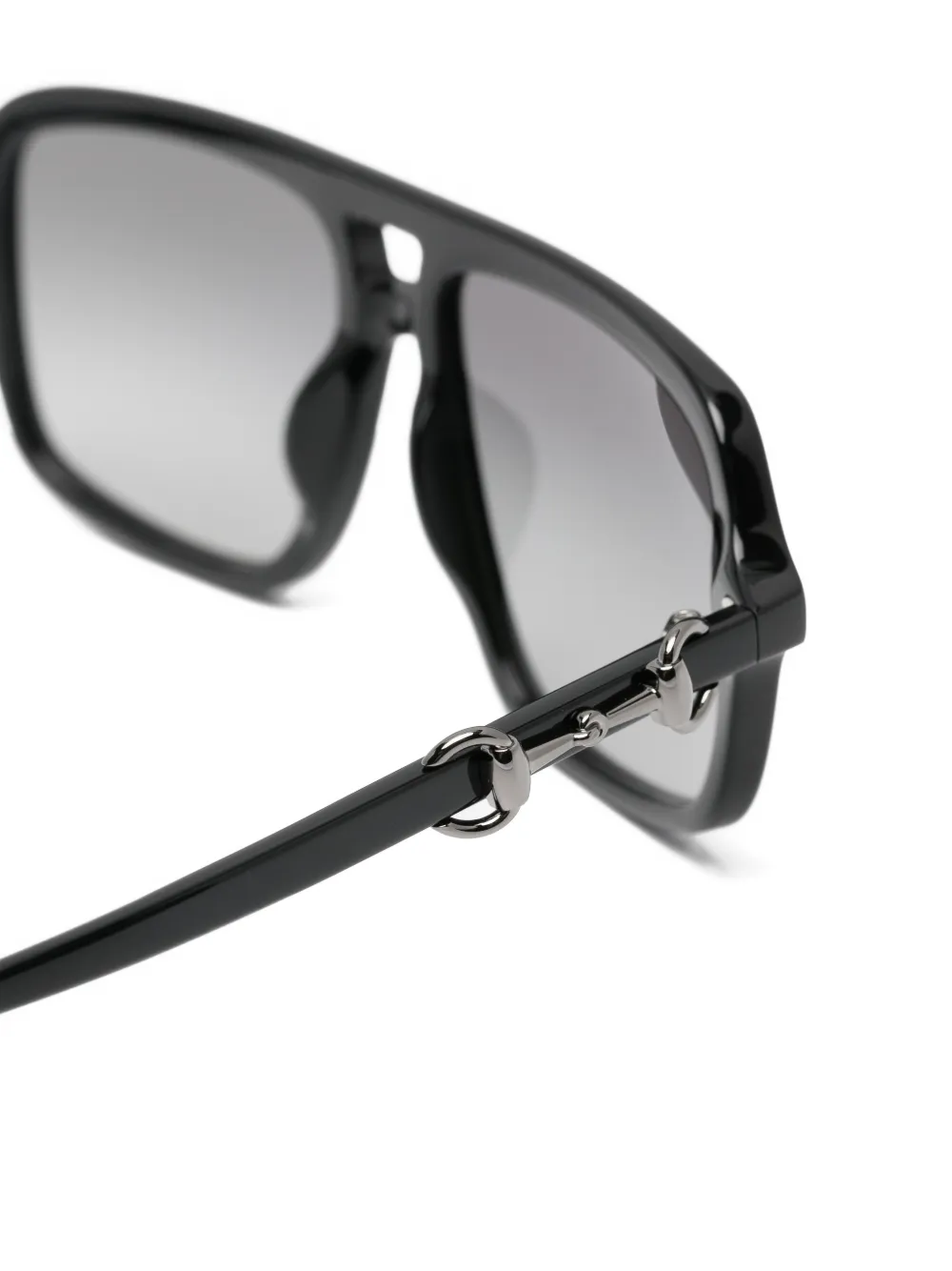 Gucci Eyewear Zonnebril met vierkant montuur Zwart