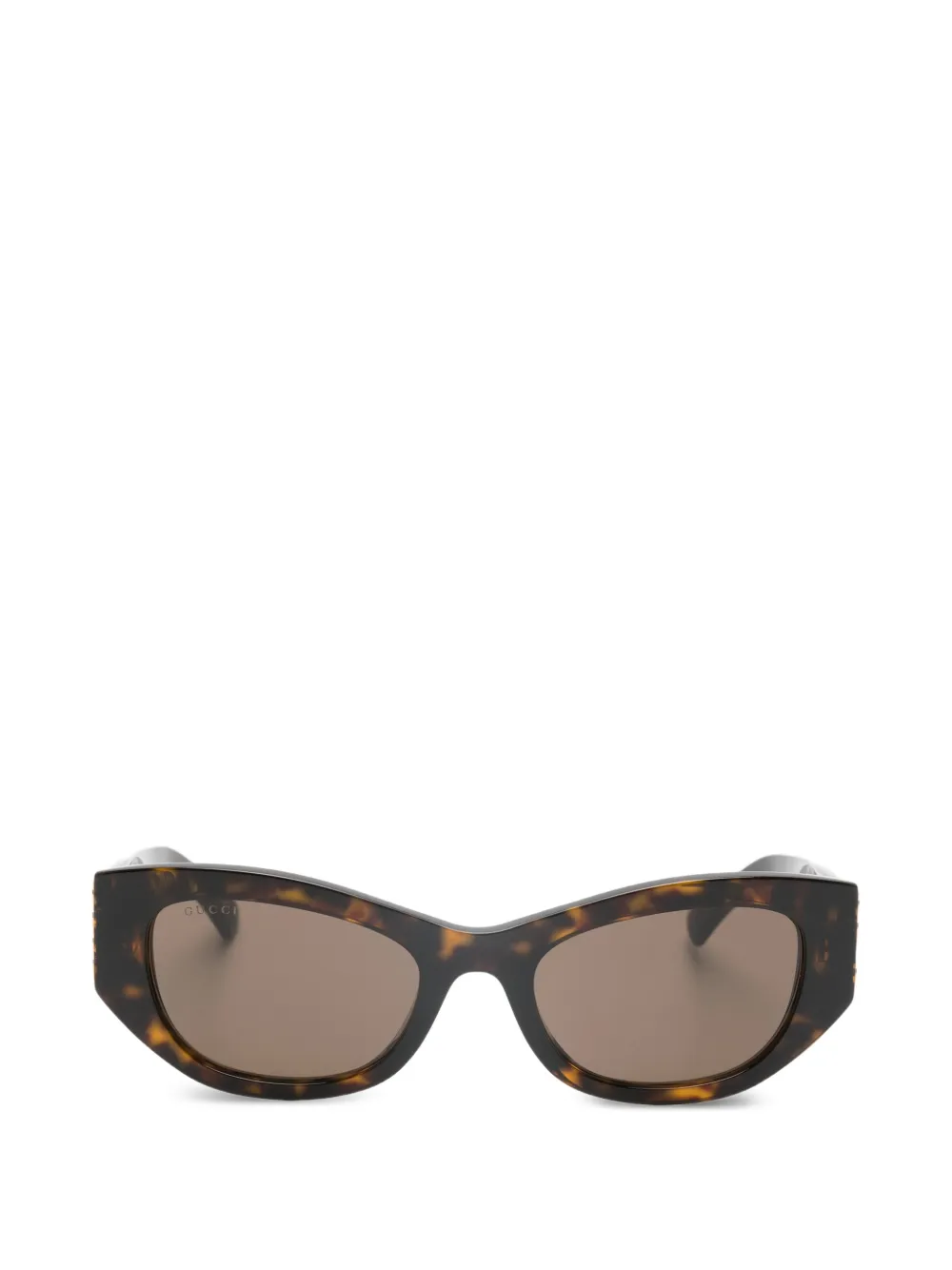 Gucci Eyewear tortoise oval-frame sunglasses - Marrone