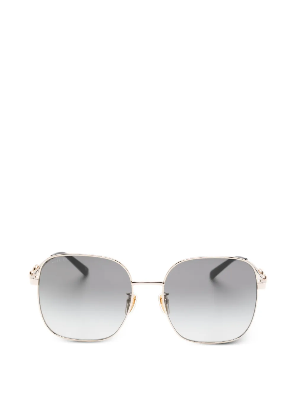 Gucci Eyewear horsebit geometric sunglasses - Oro