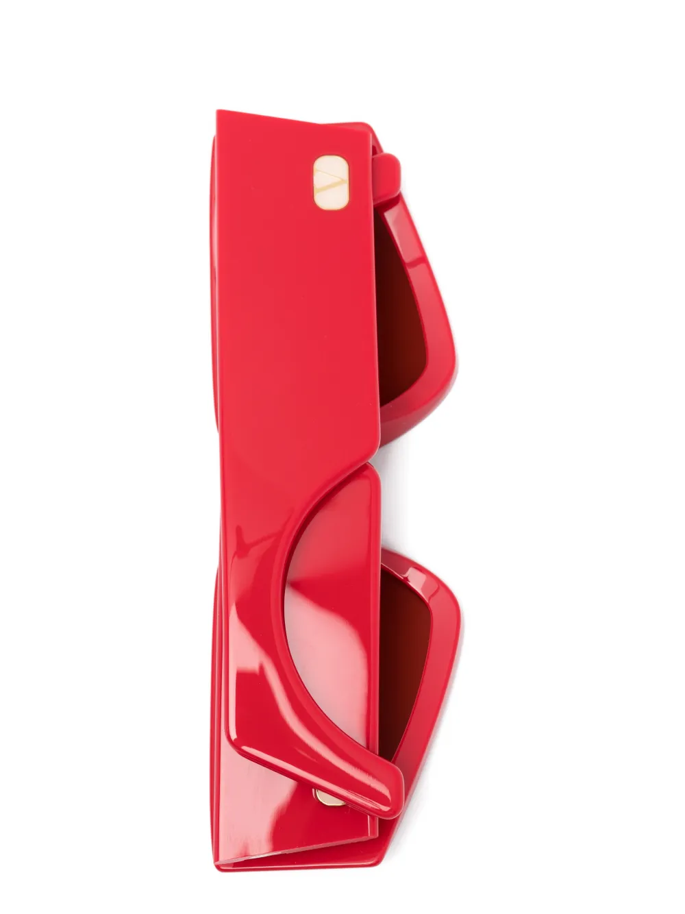 VALENTINO GARAVANI EYEWEAR Zonnebril met geometrisch montuur Rood