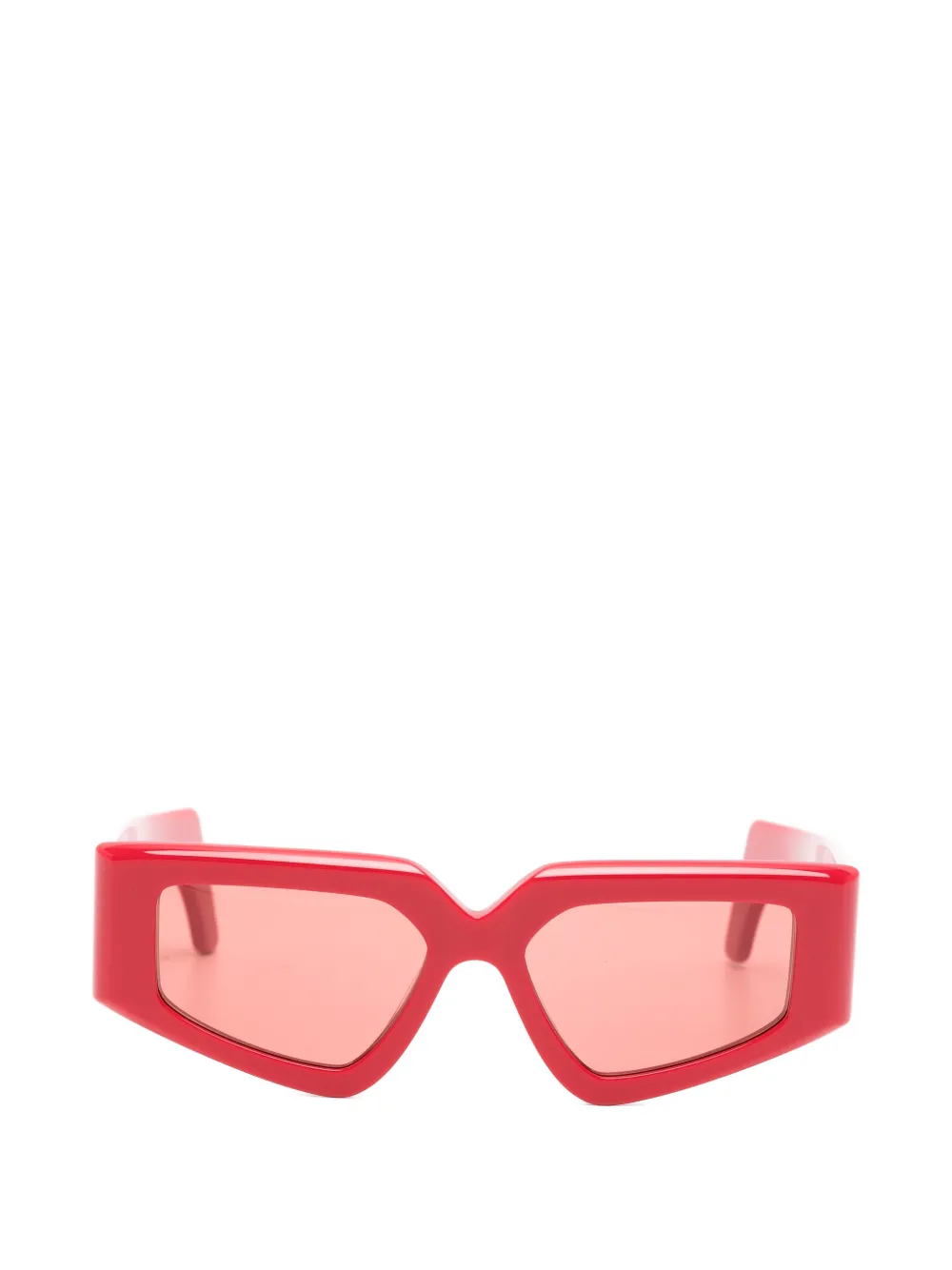 VALENTINO GARAVANI EYEWEAR VLogo geometric-frame sunglasses - Rot