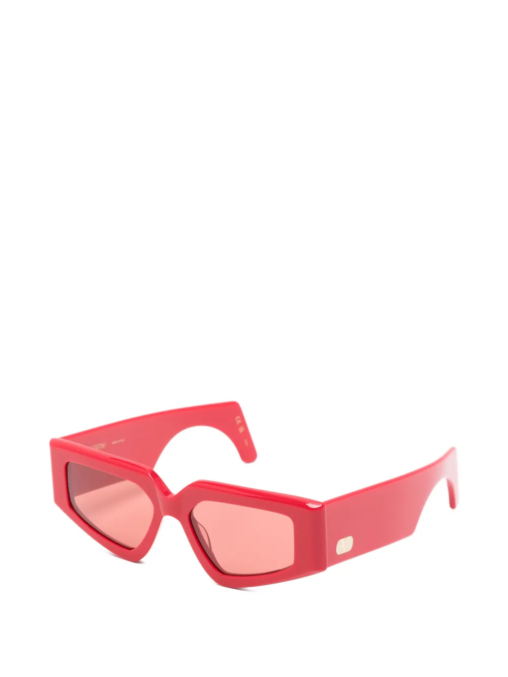 VALENTINO GARAVANI EYEWEAR Zonnebril met geometrisch montuur Rood