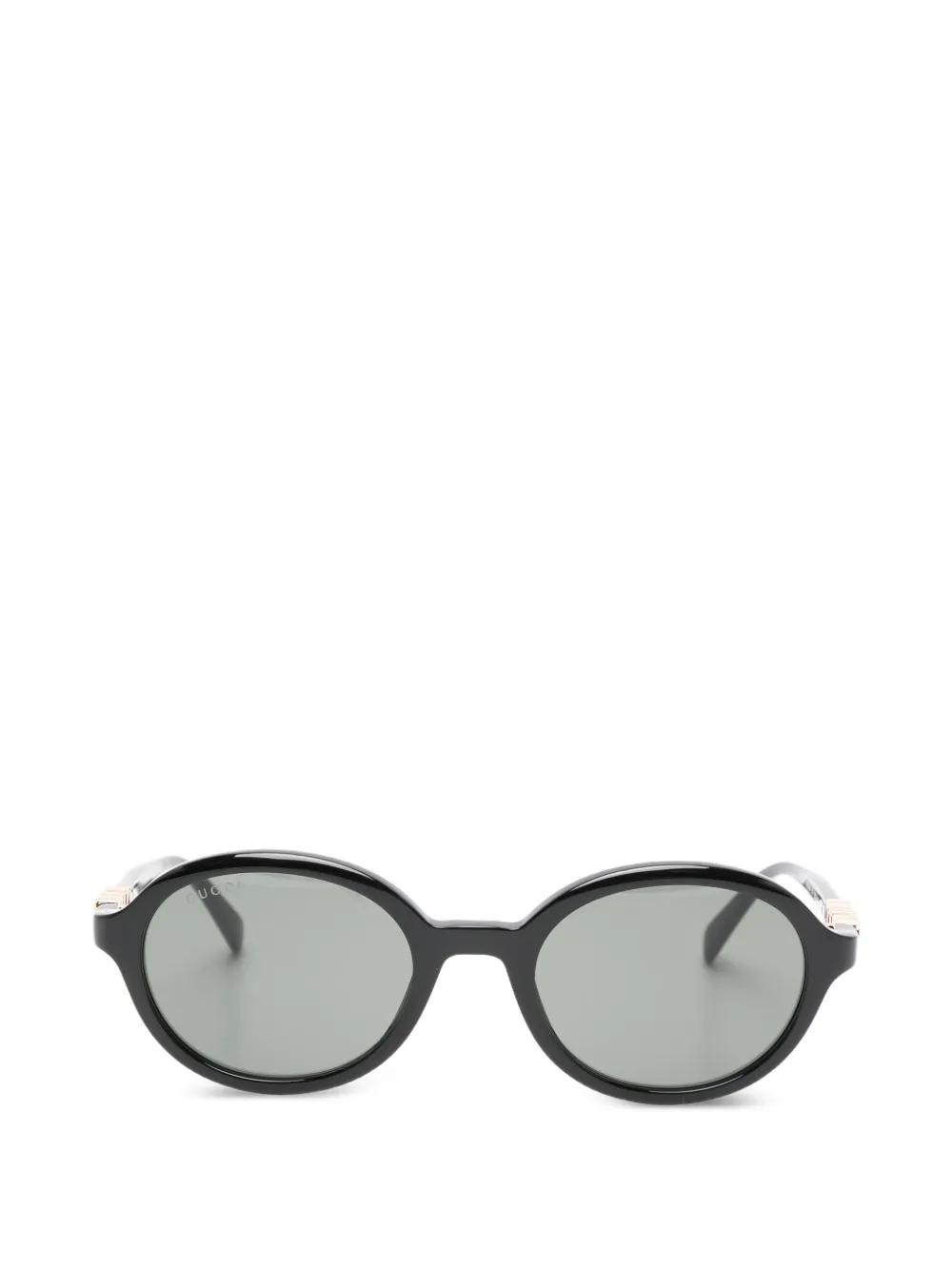 Gucci Eyewear logo oval-frame sunglasses - Nero