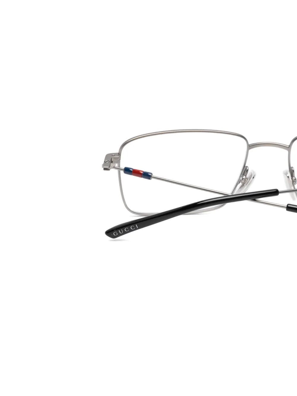 Gucci Eyewear Bril met rechthoekig montuur Zilver