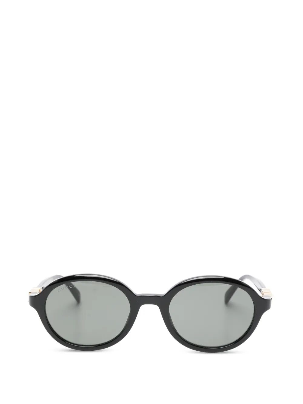 Gucci Eyewear logo oval-frame sunglasses - Nero