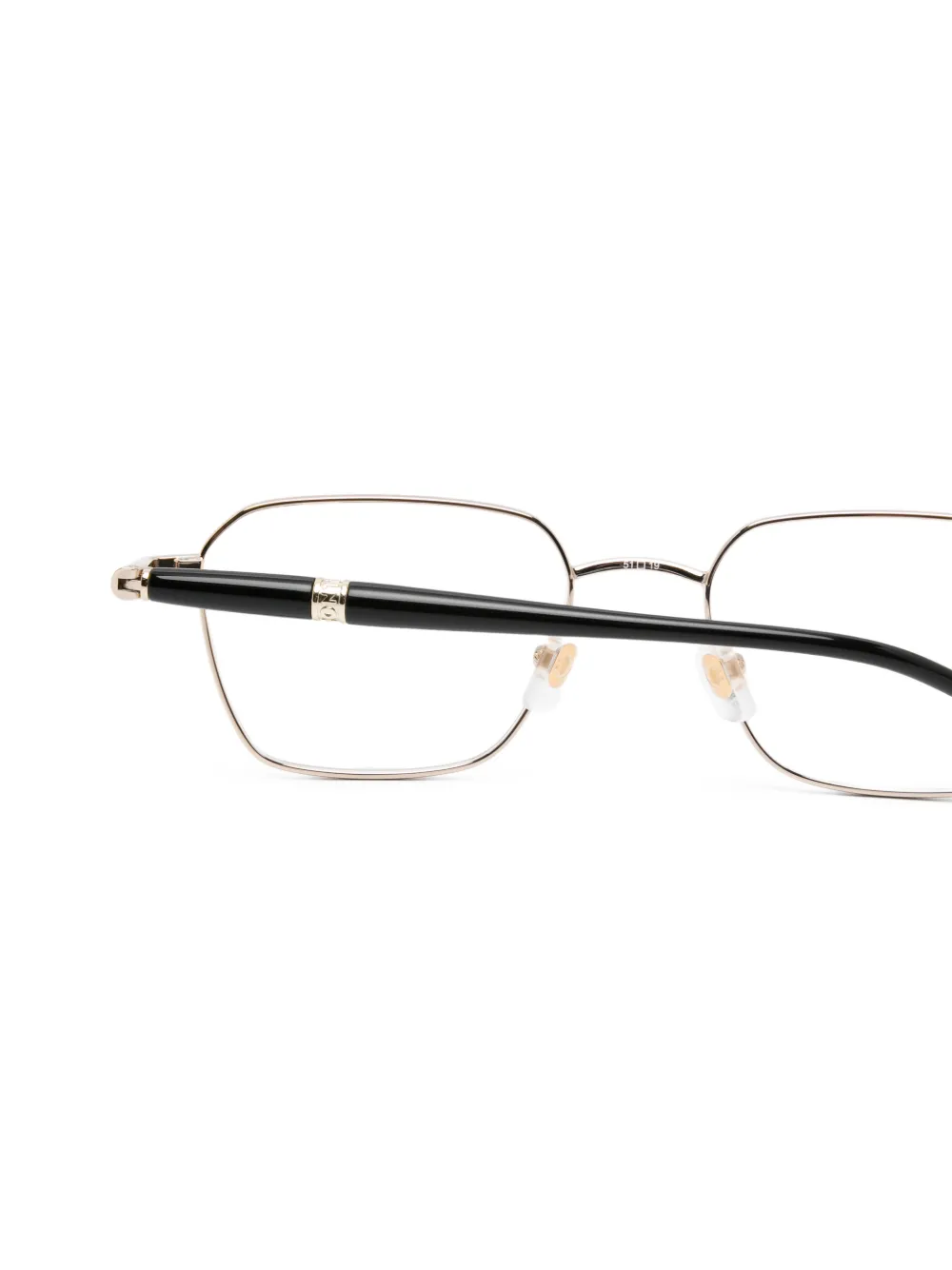 Montblanc Bril met vierkant browline montuur Zwart