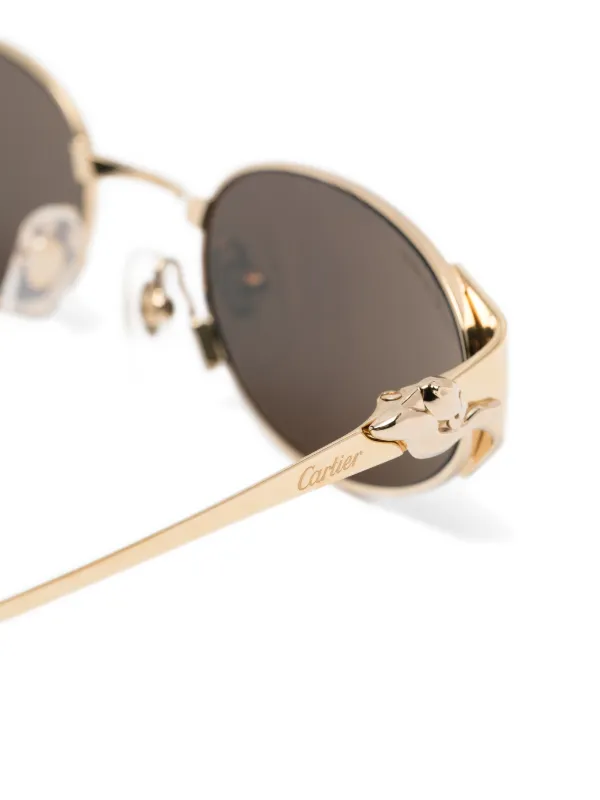 Cartier Eyewear オーバルフレーム サングラス | ゴールドトーン