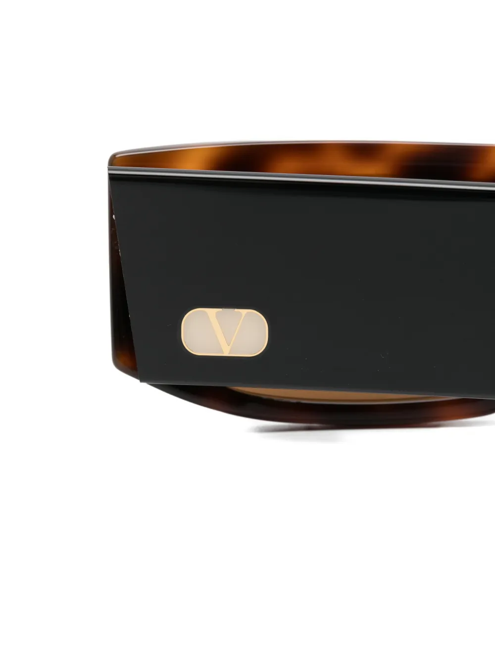 VALENTINO GARAVANI EYEWEAR VLogo zonnebril met rechthoekig montuur Bruin