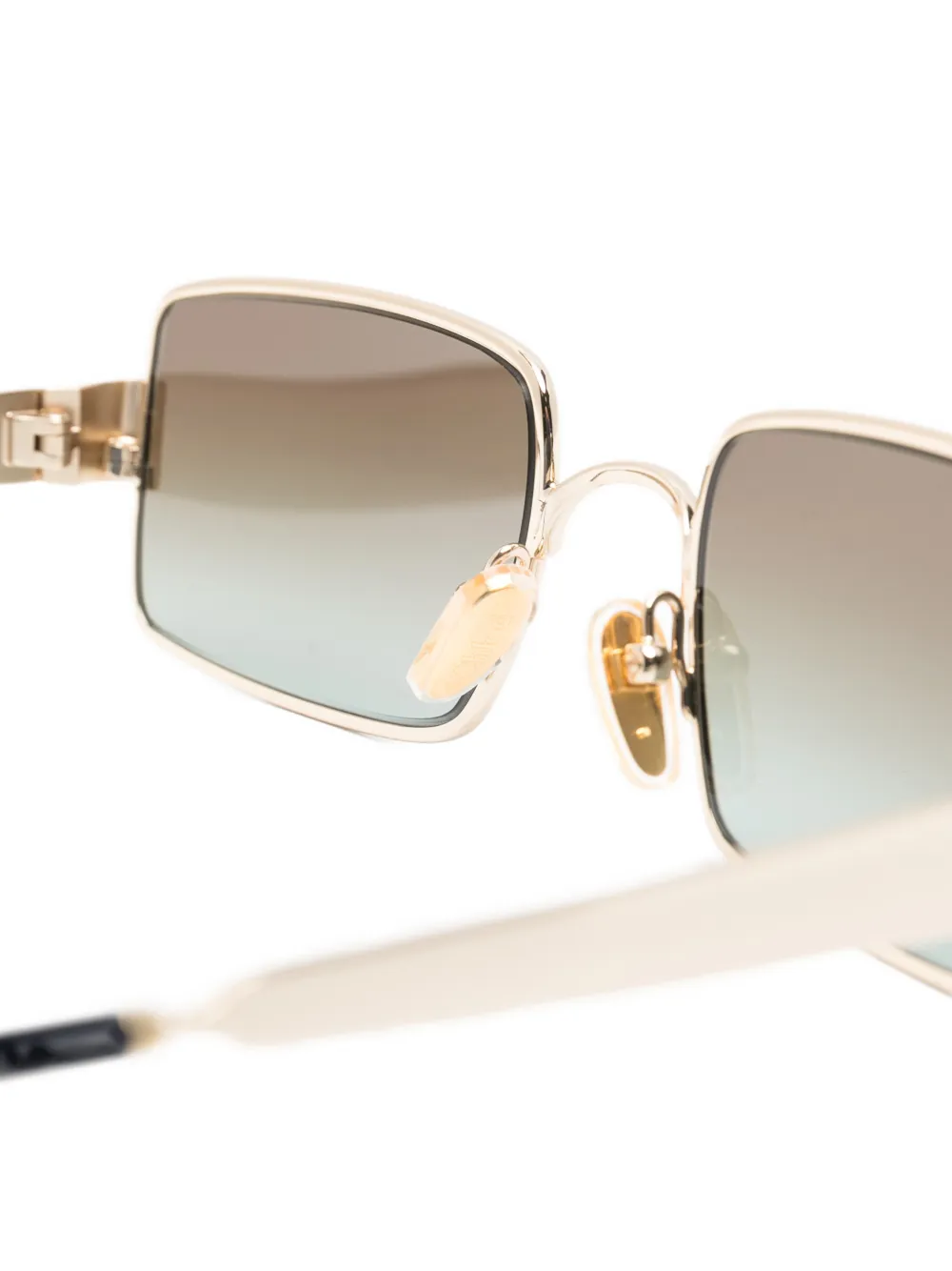  Chloé Eyewear Rectangle-frame Sunglasses - Gold 