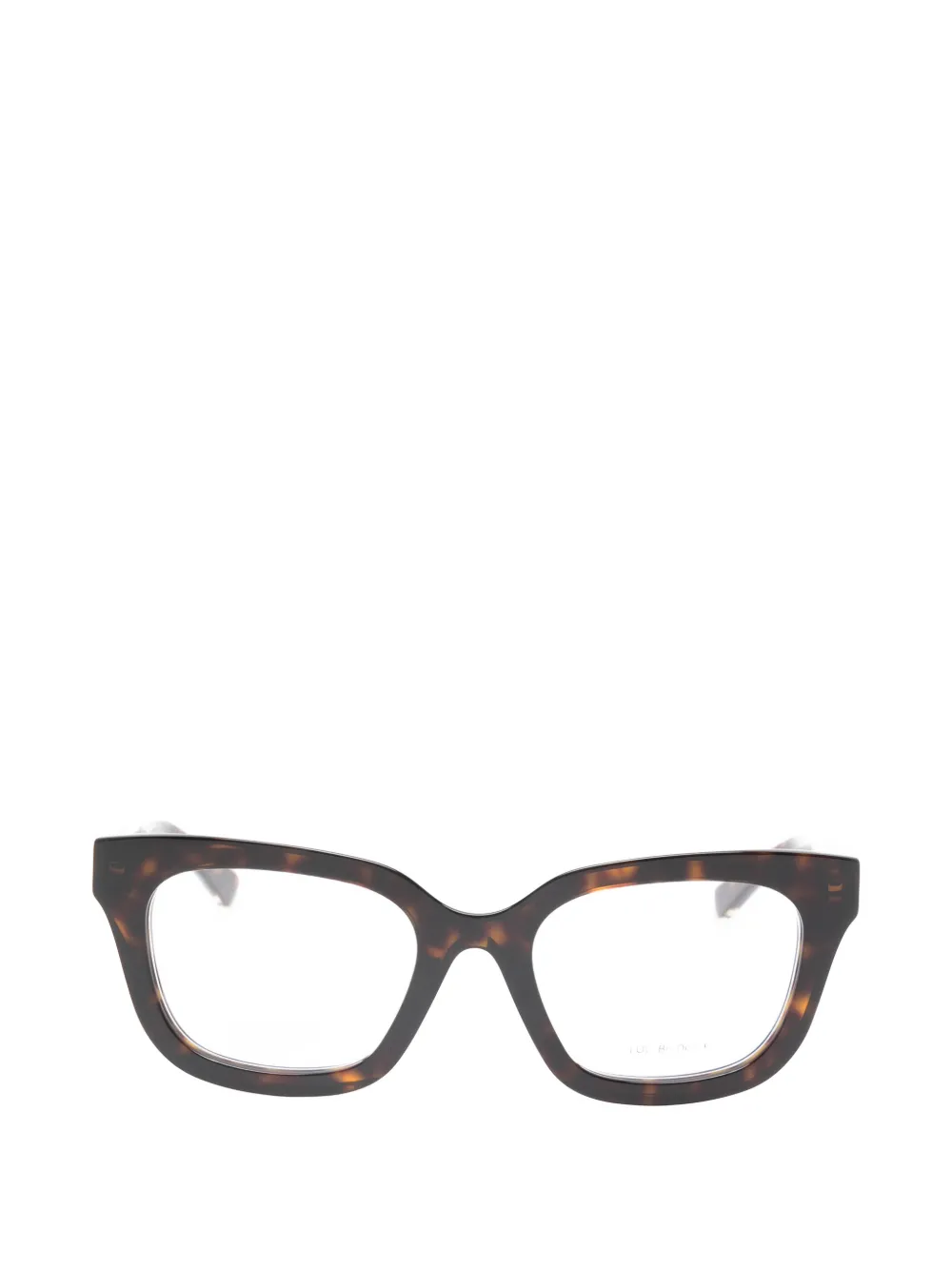 Gucci Eyewear geometric frame glasses - Marrone