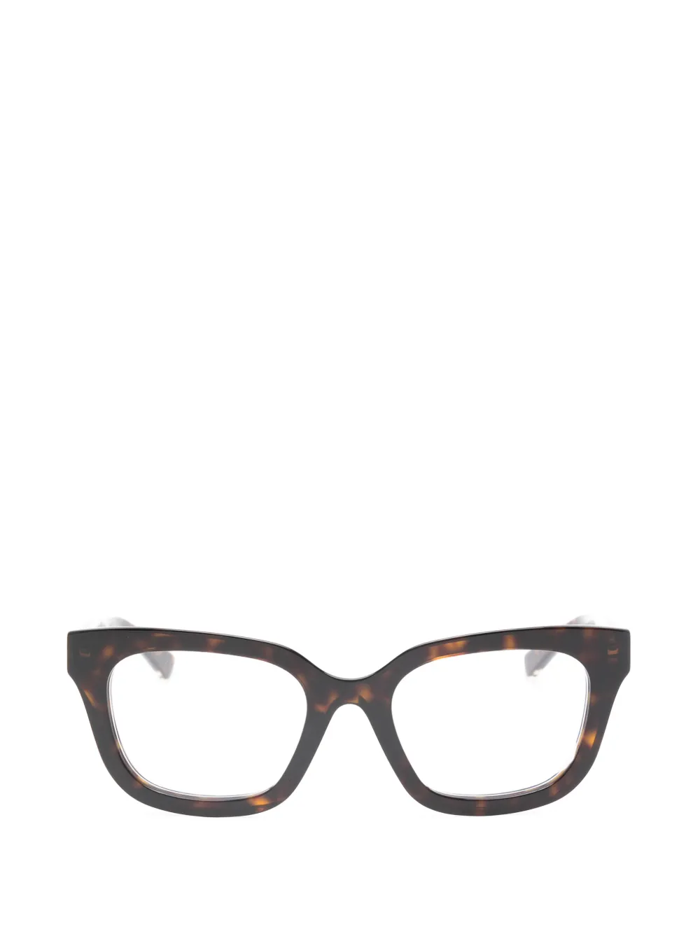 Gucci Eyewear geometric frame glasses - Braun