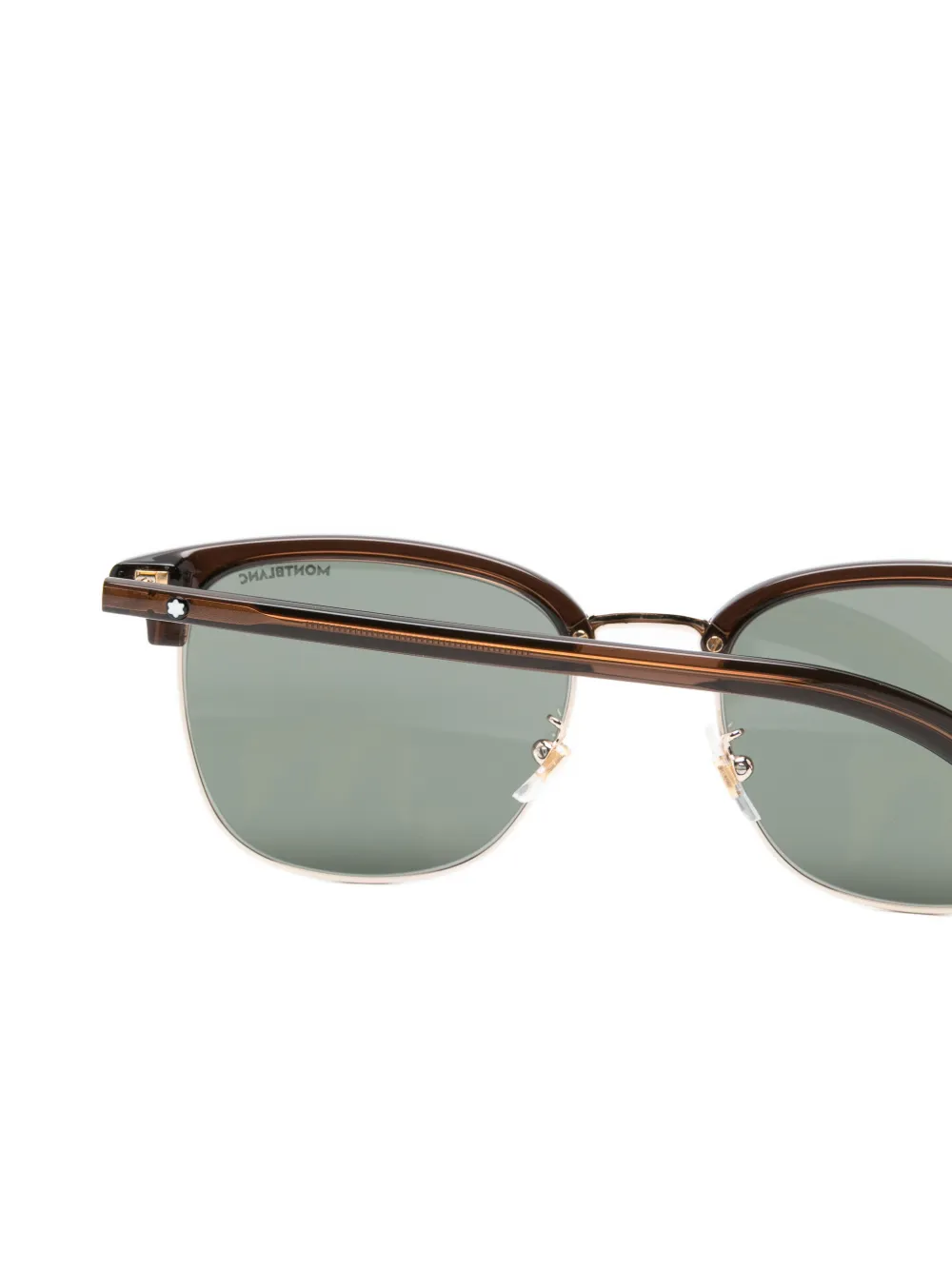 Montblanc Zonnebril met logodetail Bruin