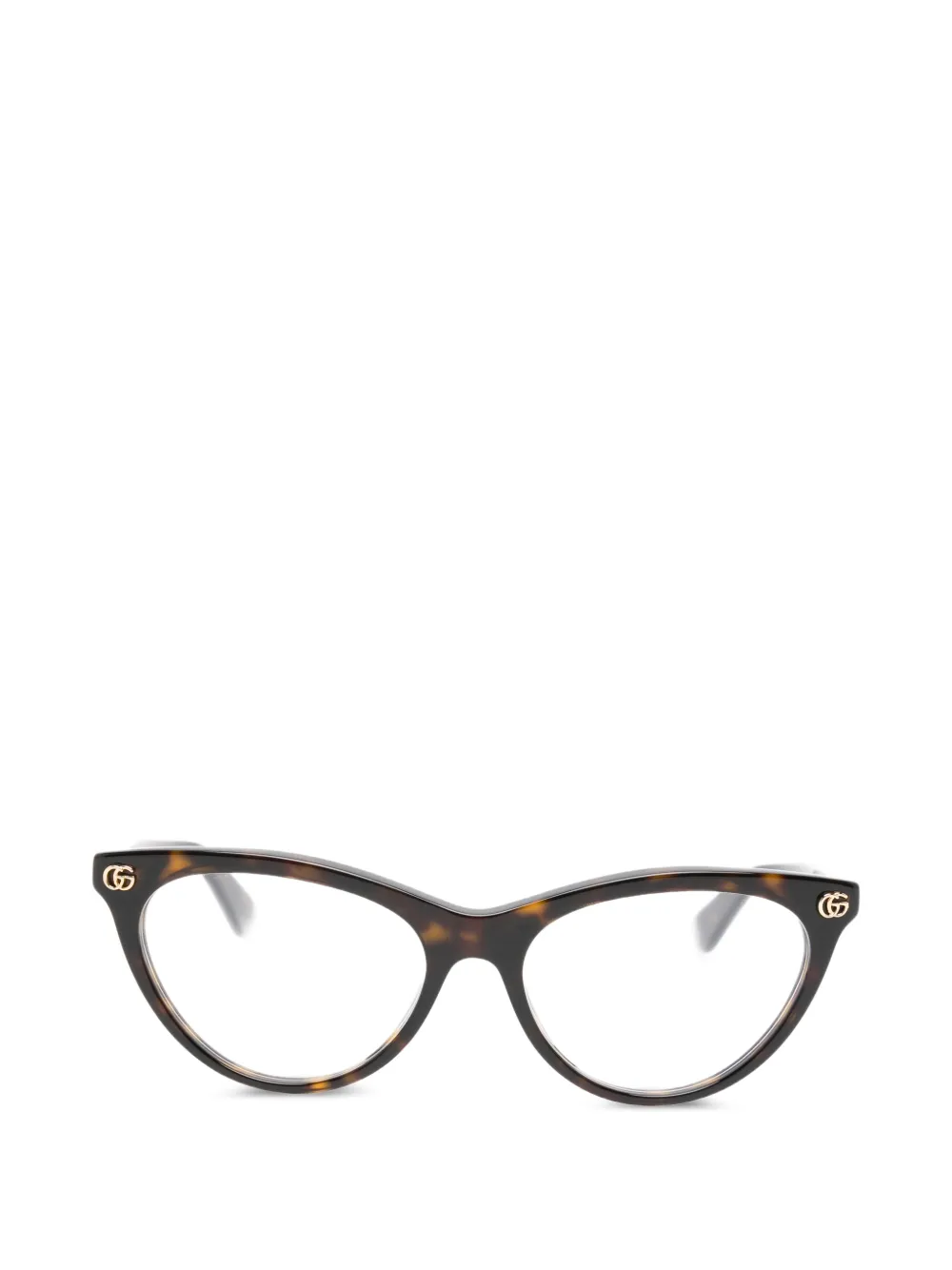 Gucci Eyewear Double G cat-eye glasses - Marrone