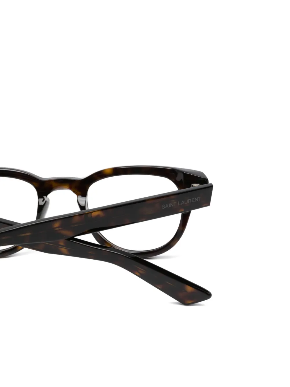  Saint Laurent Eyewear Geometric-frame Glasses - Brown 
