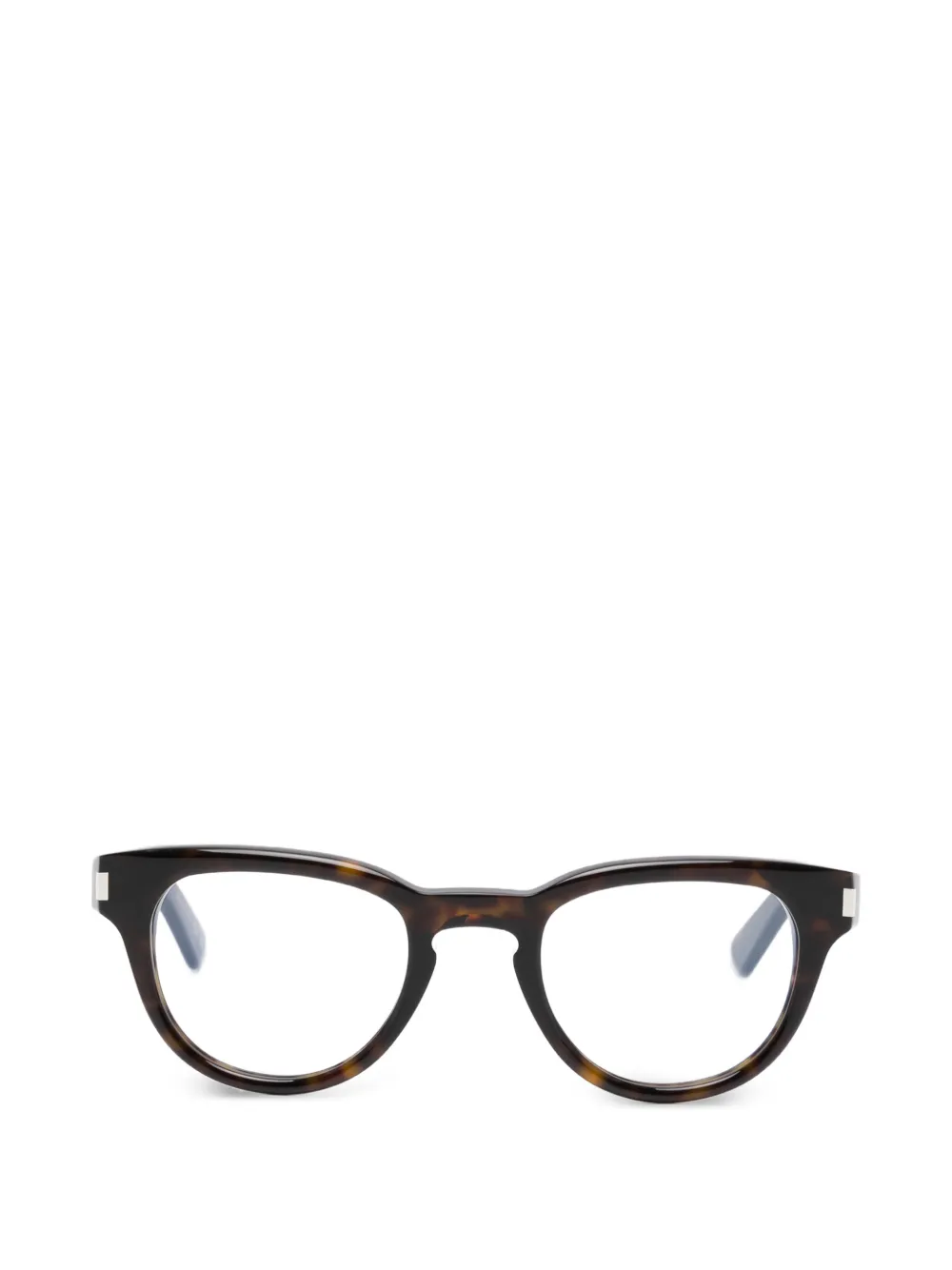 Saint Laurent Eyewear geometric-frame glasses - Marrone
