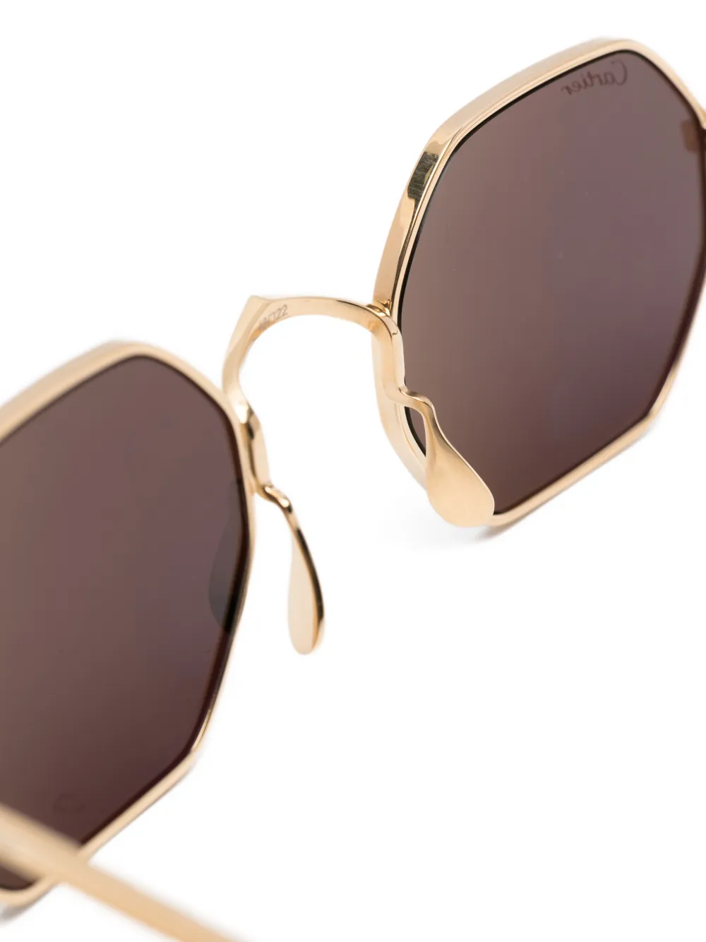 Cartier Eyewear Zonnebril met geometrisch montuur Goud