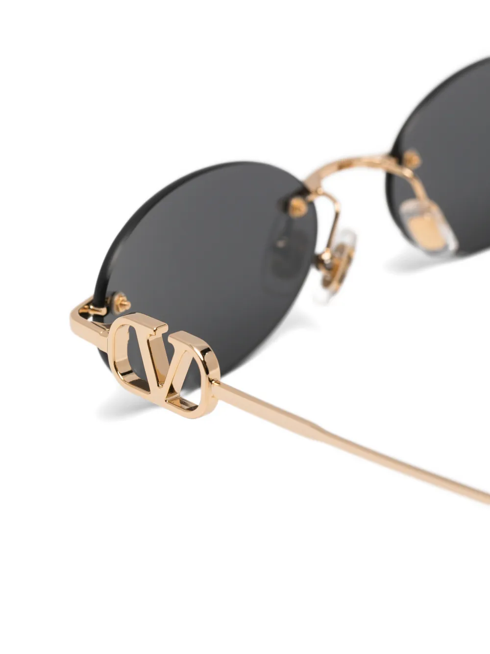 VALENTINO GARAVANI EYEWEAR VLogo zonnebril met randloos montuur Goud