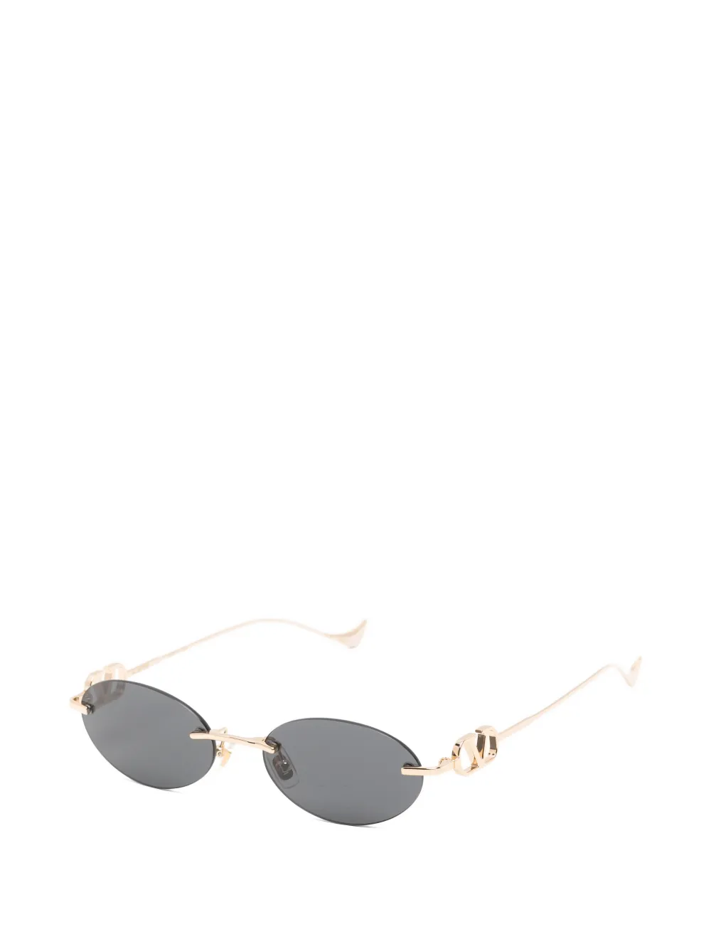 VALENTINO GARAVANI EYEWEAR VLogo zonnebril met randloos montuur Goud