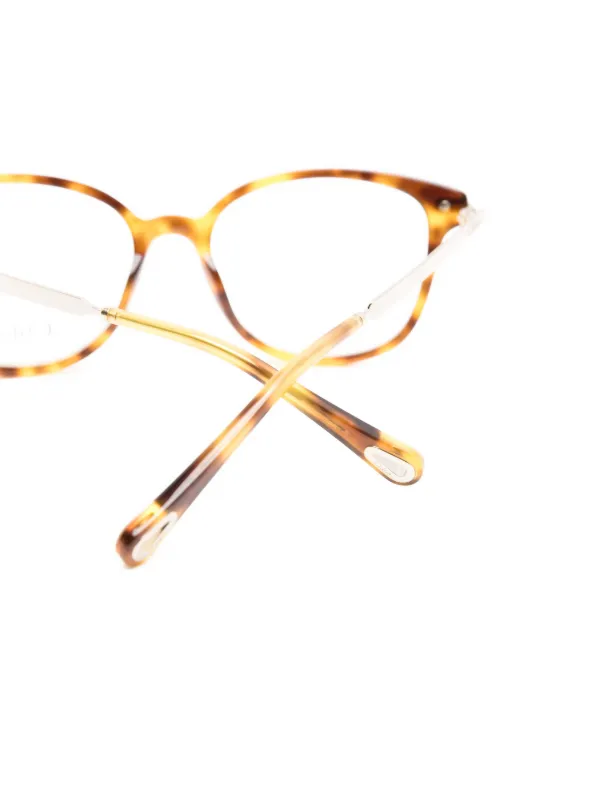 美品　Chloé ブラウン・トータス メガネ Chloé Eyewear トータスシェル ラウンドメガネフレーム | ブラウン